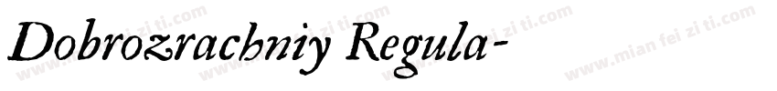 Dobrozrachniy Regula字体转换